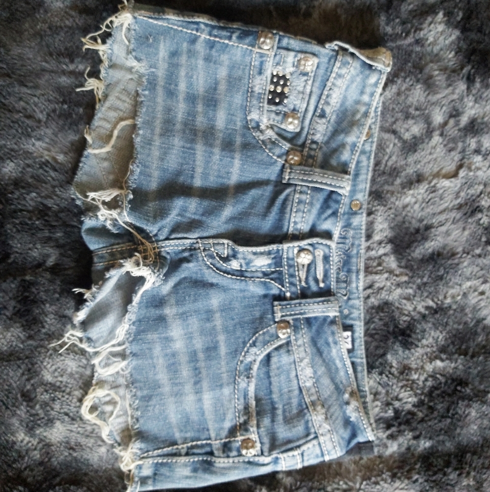 Miss Me Distressed Denim Shorts